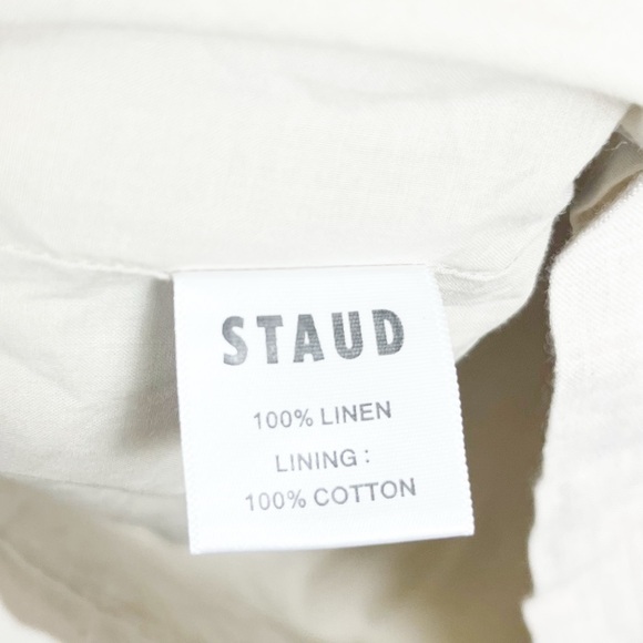 Staud Epona Ring Front Cut Out Linen Mini Dresss Size XS - Picture 7 of 9